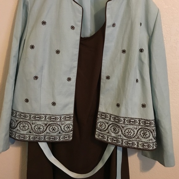 Coldwater creek linen dress with jacket