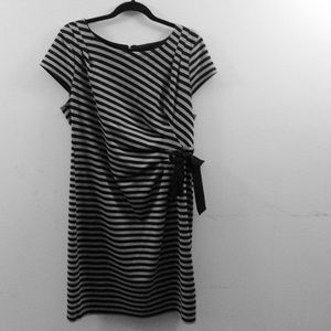 Black & Gray Striped Dress