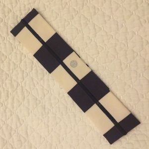 Cream and Blue Striped Headband