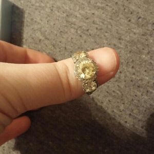 Lemon citrean crystal ring size 6