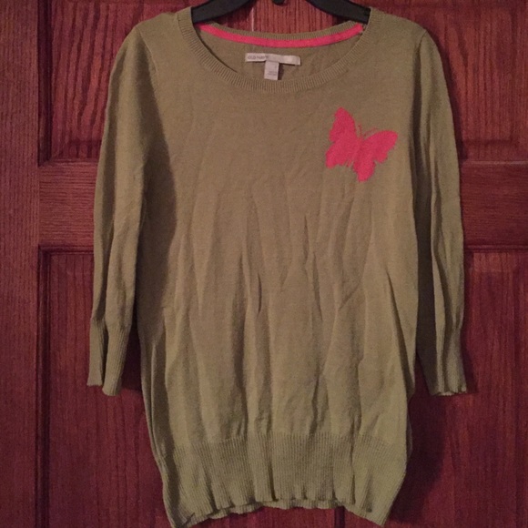 3/4 Sleeve Butterfly Sweater