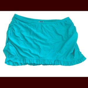 Ruffle Swim Skirt Teal/Turquoise