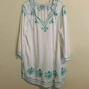 White embroidered tunic