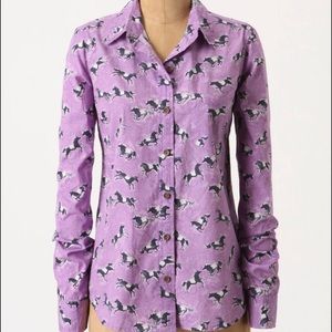 Anthropologie "Wild Horses" Button-Down