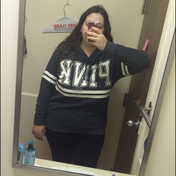 SOLD Gray PINK Hoodie - Picture 3 of 3