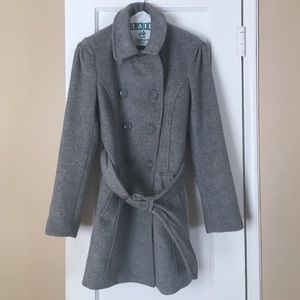 Wool grey pea coat