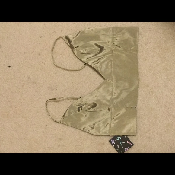 Nastygal gold crop top XS NWT