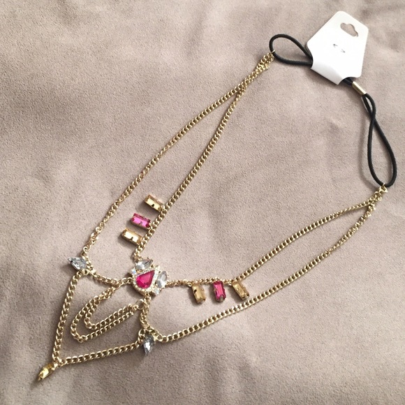 Crystal Multi Chain Headpiece Crown - Picture 3 of 3