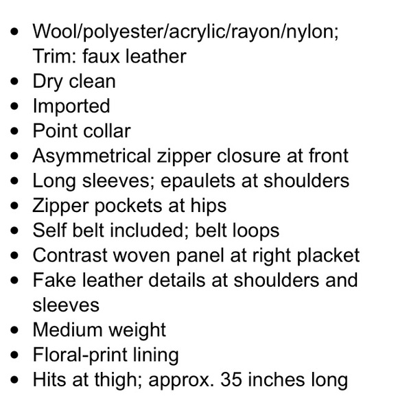 Asymmetrical Faux-Leather Zip Coat - Picture 4 of 4