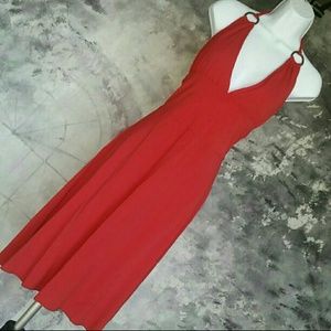 Sexy Red Boston Proper Low-Cut Cleavage Dress Sz M