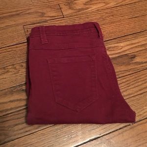 SOLD-- Maroon Skinny Jeans