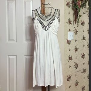 Creamy White Embellished Dress