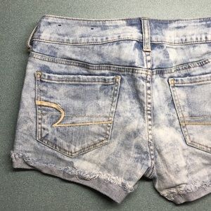 Washed Denim Shorts