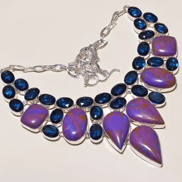 🎉Host Pick🎉 Silver Purple Turquoise Necklace