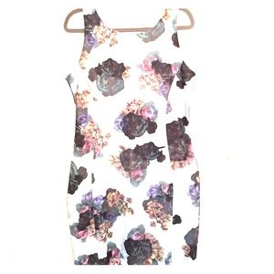H&M Scuba Sleeveless Dress with Flowers