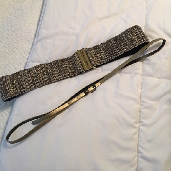 Wide elastic metallic, skinny gold, leopard belts!