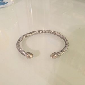Designer style silver cuff bracelet (costume)