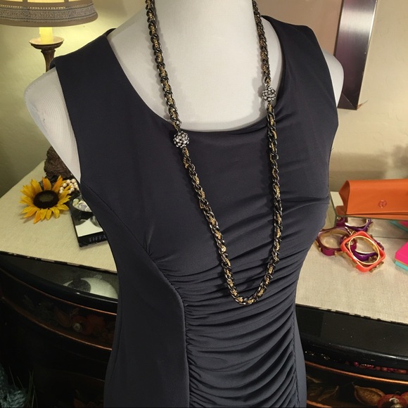 Calvin Klein Stunning Charcoal Gray Knit Dress - Picture 2 of 4