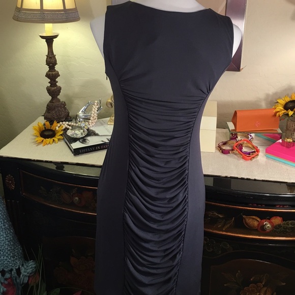 Calvin Klein Stunning Charcoal Gray Knit Dress - Picture 3 of 4