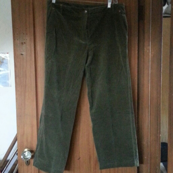 Olive green velour Corduroy pant