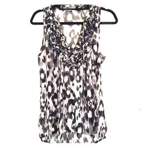 Chiffon blouse with flower pattern