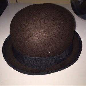 Brown Hat with Black Bow