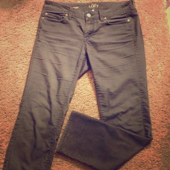 Dark grey petite straight leg pants