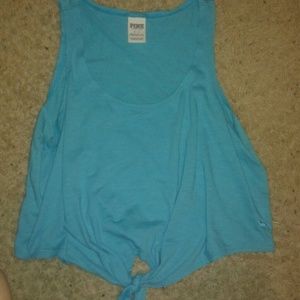 Pink tank top/cropped