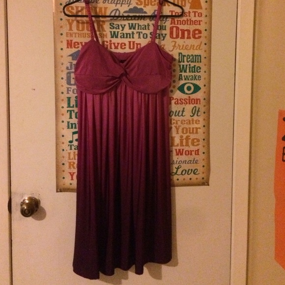 Pink and purple ombré short dress