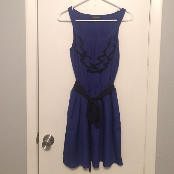 Express Dresses & Skirts - [Express] EUC Blue ruffle dress, S