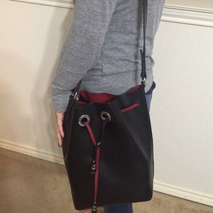 Zara black bucket bag