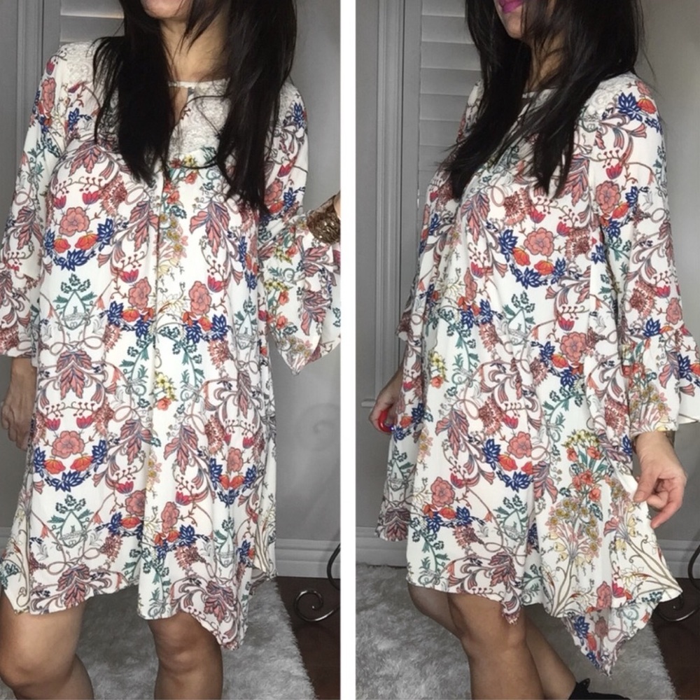 Babydoll Bohemian Floral dress Tunic
