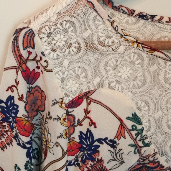 Babydoll Bohemian Floral dress Tunic - Picture 4 of 6