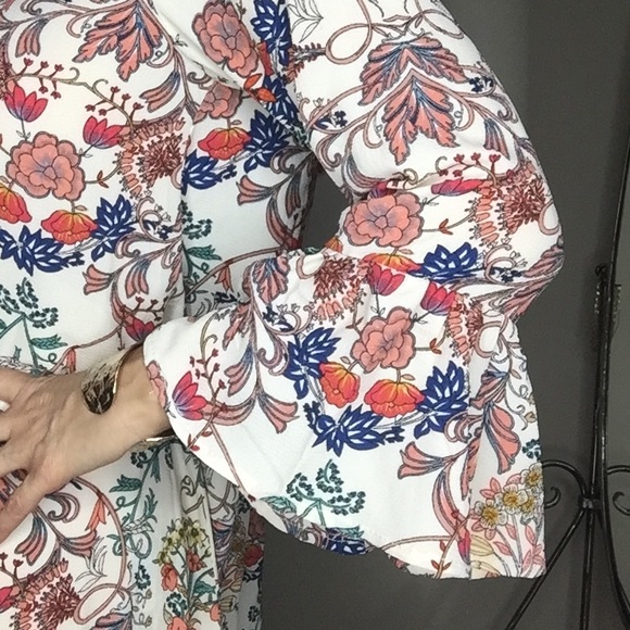 Babydoll Bohemian Floral dress Tunic - Picture 5 of 6