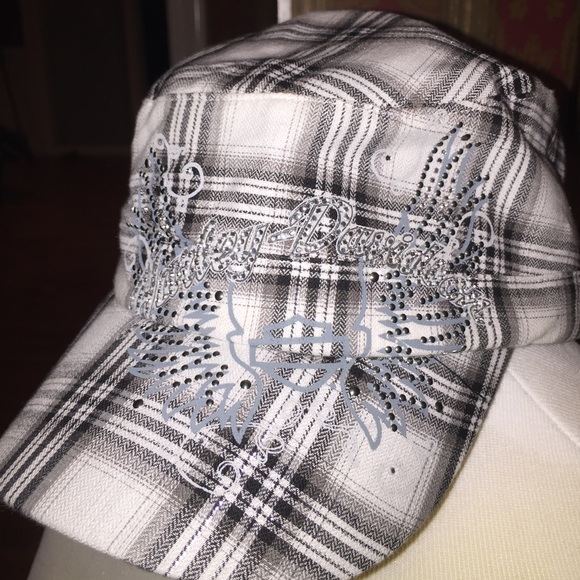 Harley Davidson hat one size black & white
