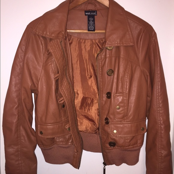 Brown Pleather Jacket