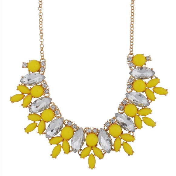 Yellow statement necklace
