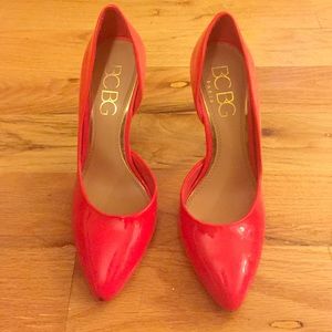 BCBG Red Leather Pumps
