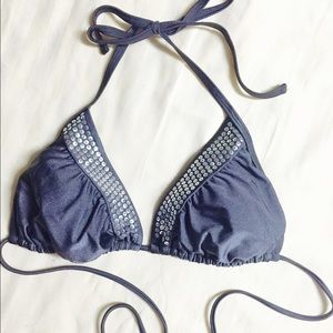 Gray bathing suit top