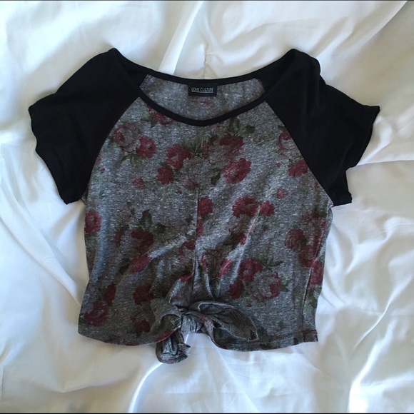 Floral Tie Crop Top