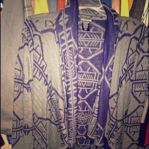 Purple & Gray Cardigan