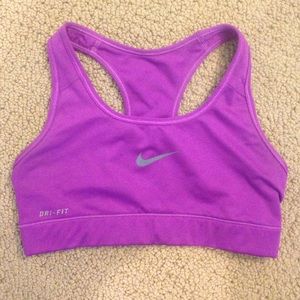Purplish pink nike sports bra