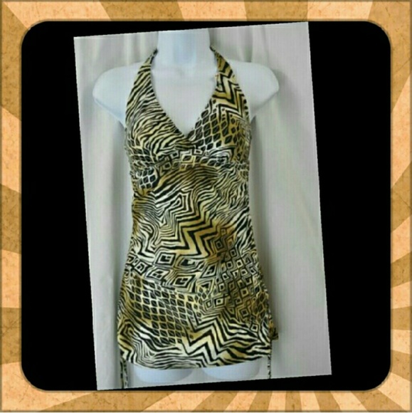Tummy slimmer tankini bathing suit top