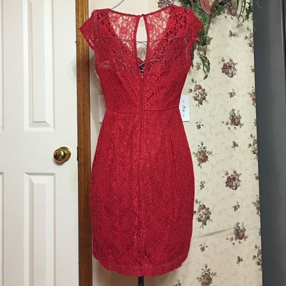 Red Lace Dress - Picture 3 of 4