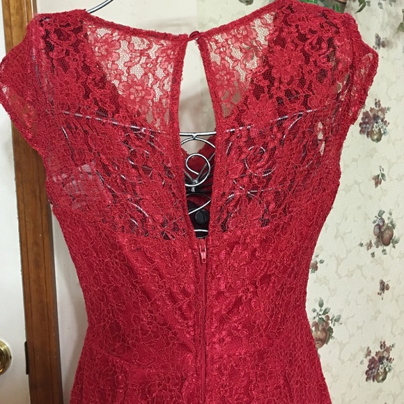 Red Lace Dress - Picture 4 of 4