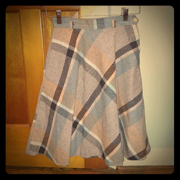 Vintage plaid skirt.