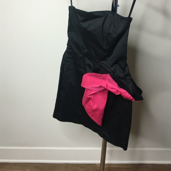 Black strapless dress