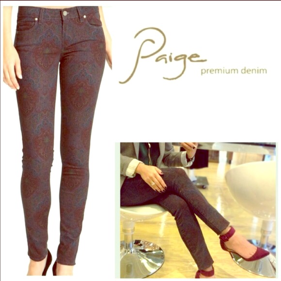 PAIGE Denim - "RESERVED for TAYLOR" 🎉Paige Skinny Paisley Jeans