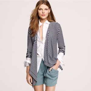 JCREW Asymmetric Stripe Cardigan