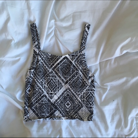 Aztec Print Cropped Tank
